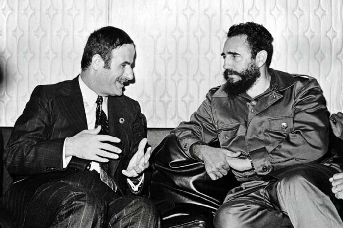El Comandante en Jefe, Fidel Castro recibió al ya fallecido presidente sirio Hafez al-Assad en 1979 en La Habana. Foto: Archivo
