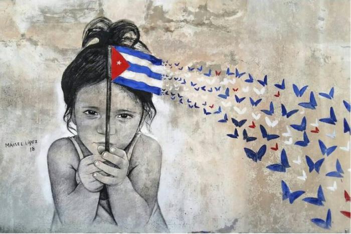 ¡Viva Cuba!, obra del artista Maisel López. Foto: Tomada de la cuenta de FB del autor ¡Viva Cuba!, obra del artista Maisel López. Foto: Tomada de la cuenta de FB del autor