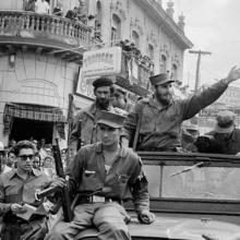Fidel Castro en las inmediaciones del Parque Vidal, Villa Clara