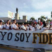 La juventud cubana fiel seguidora del legado de Fidel. Freddy Pérez Cabrera Foto: Freddy Pérez Cabrera 
