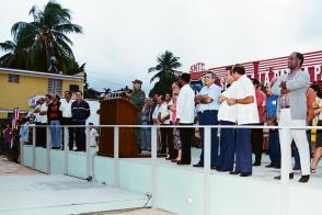 Fidel Castro  acto por el día del constructor