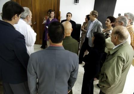 Fidel con intelectuales hispanoamericanos. Foto: Roberto Chile