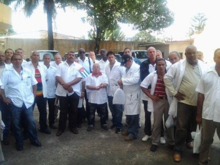 Llegada de los médicos cubanos